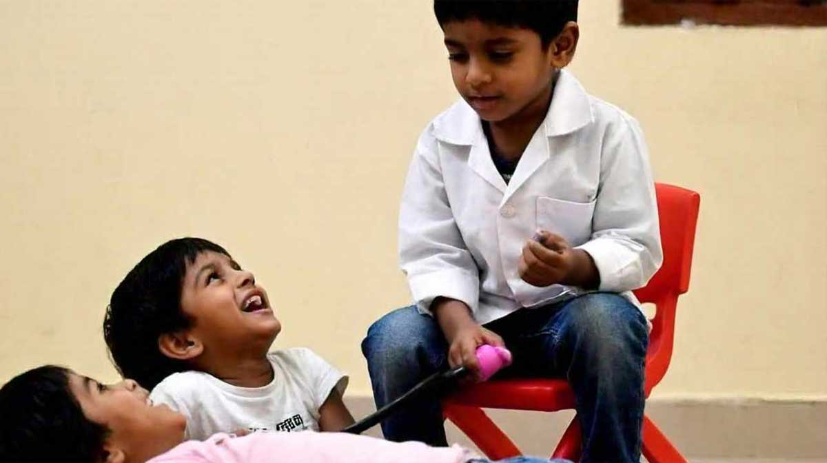 children-doctor-play AI generated image