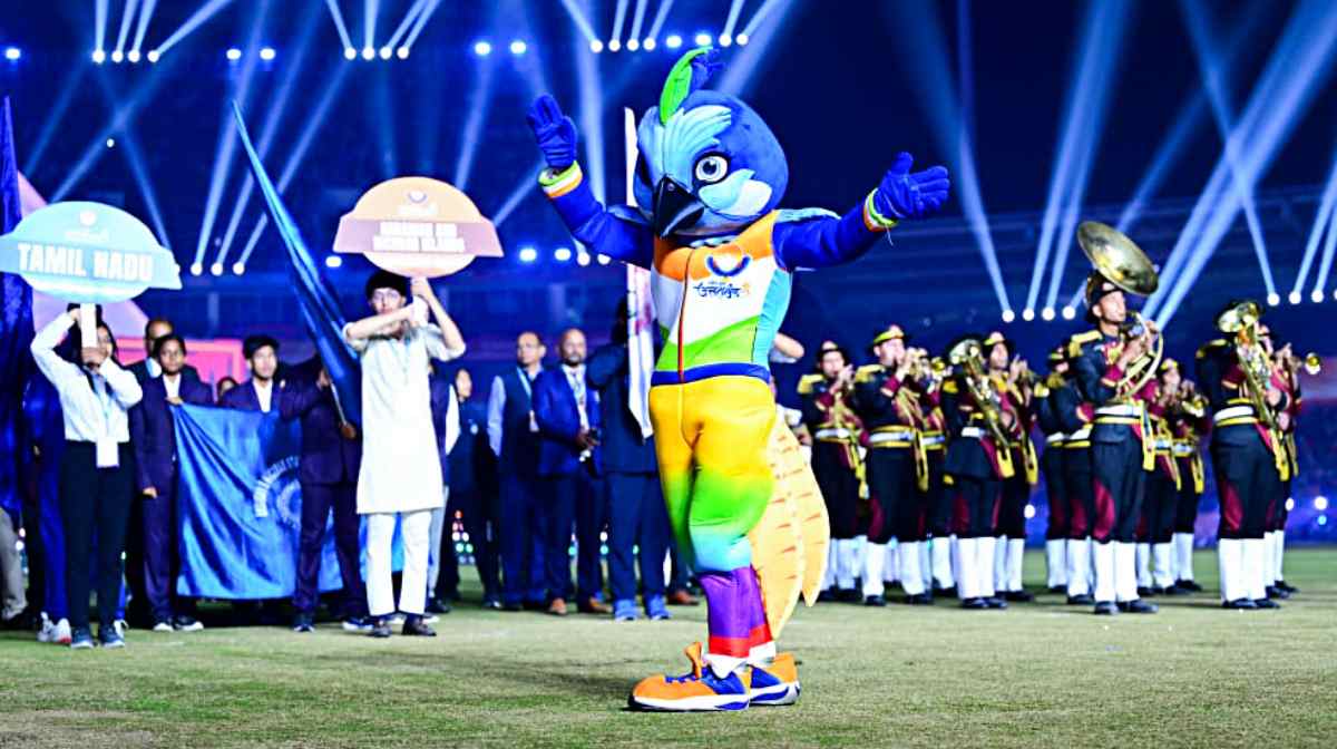 Mauli the mascot during the opening ceremony for the 38th National Games | ANI