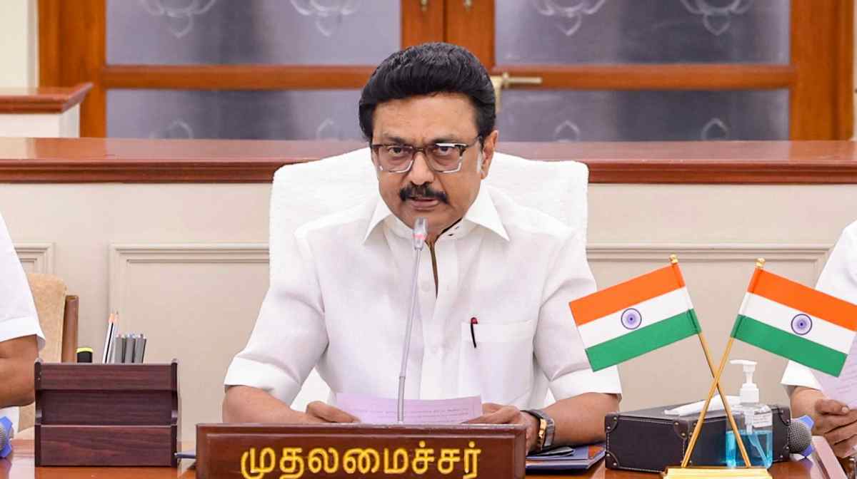 **EDS: THIRD PARTY IMAGE** In this image posted by @Udhaystalin via X on April 9, 2025, Tamil Nadu Chief Minister MK Stalin addresses a meeting of legislature party leaders, in Chennai. The meeting chaired by Stalin to deliberate an action plan to secure exemption for Tamil Nadu from NEET decided unanimously to pursue all necessary legal steps, including challenging it afresh in the Supreme Court. (@Udhaystalin on X via PTI Photo) (PTI04_10_2025_000011B)