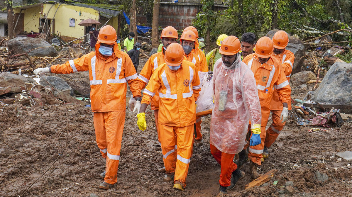 PTI08_02_2024_000401B Wayanad: Rescue operations continue at the landslide-hit Chooralmala, in Wayanad district, Friday, Aug. 2, 2024. At least 205 people were killed and 265 suffered injuries in the landslides, according to officials. (PTI Photo)(PTI08_02_2024_000401B)