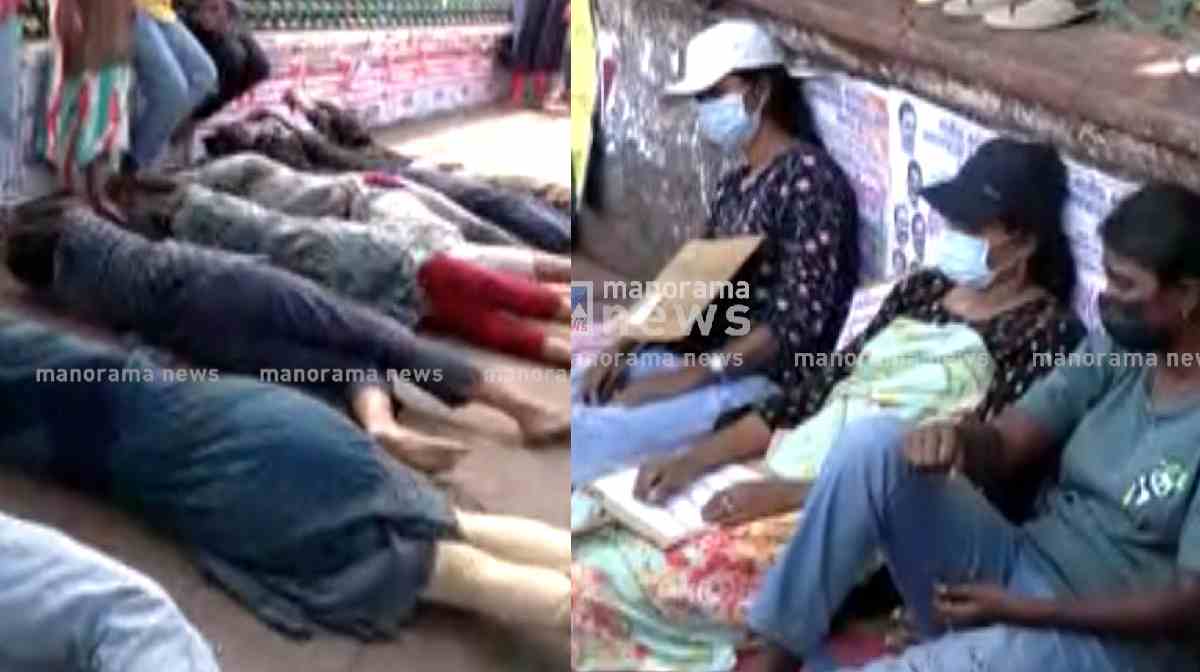women-cpo-protest-secretariat-sleeping-demonstration-kerala