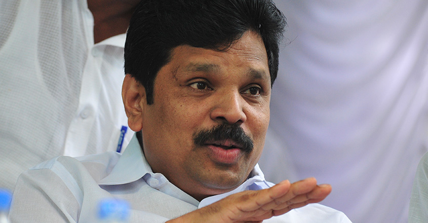 KOZHIKODE  22nd June 2014 : AP Anil Kumar congress leader and Minister of Welfare of Scheduled castes , Backward Classes and Tourism during the inauguration function of the Malabara River Festival 2014 White water Rafting at Kodancherry Panchayat on Sunday / Photo: James Arpookara , CLT #