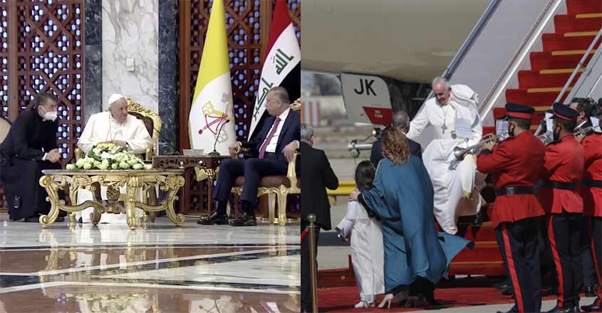 Pope talks about history in Iraq;  Bright reception in Baghdad