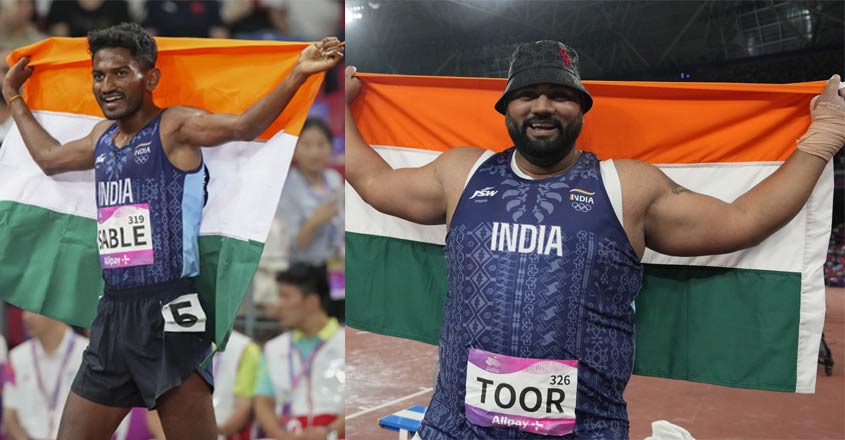 സ്റ്റീപിള്‍ ചേസില്‍ അവിനാഷ് സാബ്‍ലെയും ഷോട്പുട്ടില്‍ തേജീന്ദര്‍പാല്‍ സിങ്ങും