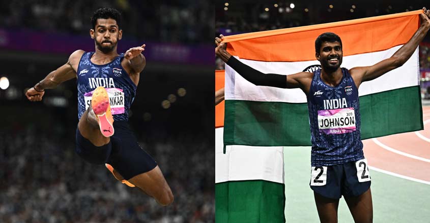 ലോങ്ജംപില്‍ വെള്ളിനേടിയ എം. ശ്രീശങ്കര്‍,  1500 മീറ്ററില്‍ വെങ്കലം നേടിയ  ജിന്‍സണ്‍ ജോണ്‍സണ്‍‌