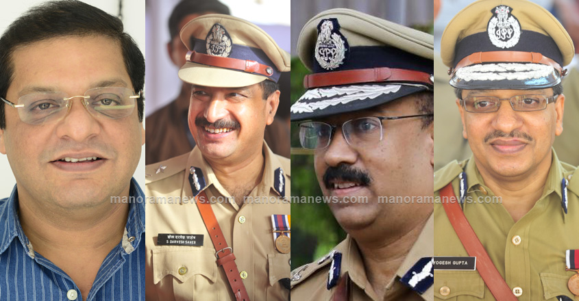 കെ.പത്മകുമാര്‍, ഷെയ്ഖ് ദര്‍ബേഷ് സാഹിബ്, ടി.കെ.വിനോദ് കുമാര്‍, യോഗേഷ് ഗുപ്ത