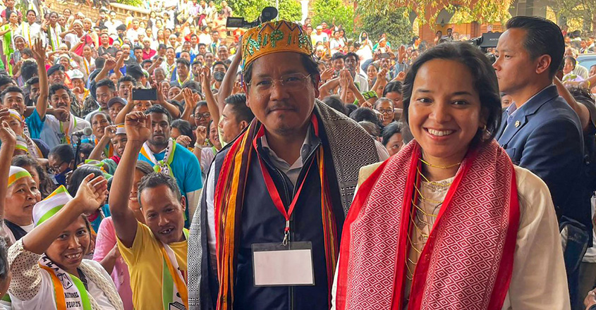 വിജയിച്ചതിന് പിന്നാലെ മേഘാലയ മുഖ്യമന്ത്രി കോൺറാഡ് സാങ്മ