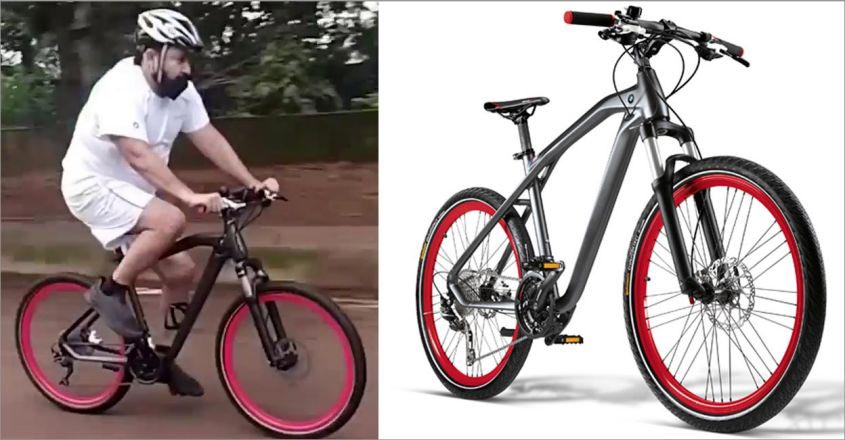 Mohanlal uses a BMW M Series bicycle 