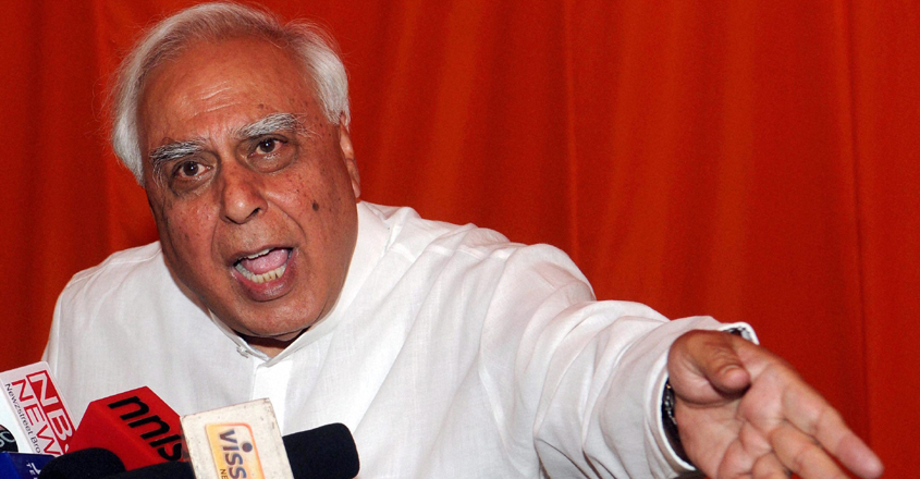 New Delhi: Union Minister and Congress leader Kapil Sibal addresses a press conference in New Delhi on Saturday. PTI Photo  (PTI3_22_2014_000112A)