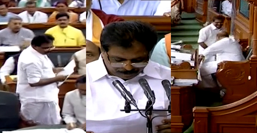 kodukkunnil-suresh-oath-in-loksabha kodukkunnil-suresh-oath-in-loksabha