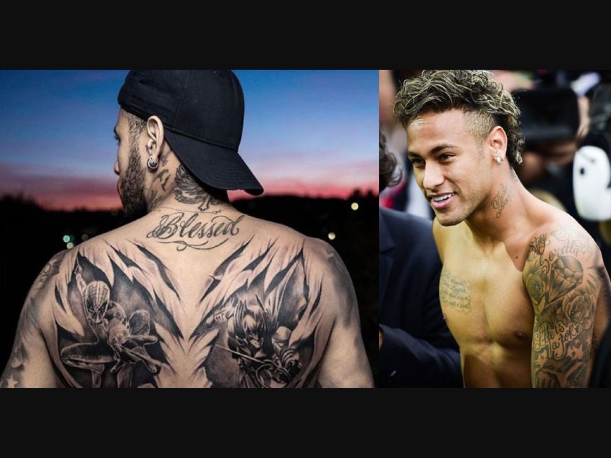 Neymar All Tattoo Original Design | Sbm Tattoo | @NeymarJrReal - YouTube