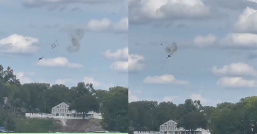 Captivating Pilots Parachute From Jets After Mid-flight Collision At Us Air Show Design Illustration Captivating Pilots Parachute From Jets After Mid-flight Collision At Us Air Show Design Illustration