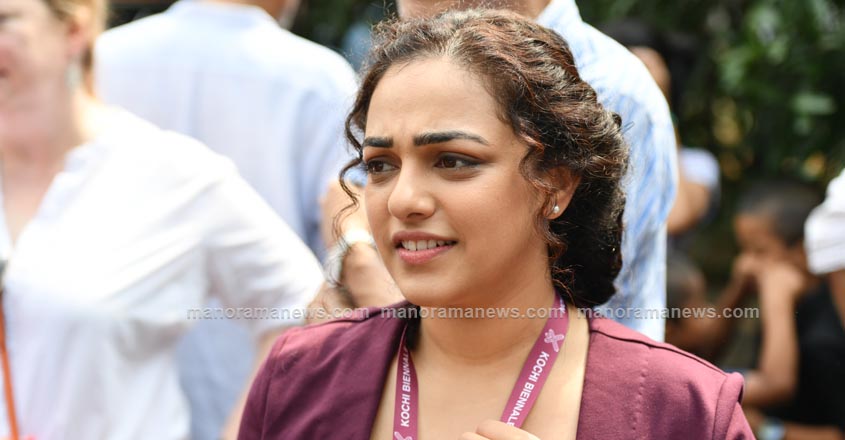 KOCHI 2018 DECEMBER 12 : Actress Nithya Menon at the Kochi Biennale venue  @ JOSEKUTTY PANACKAL / MANORAMA


