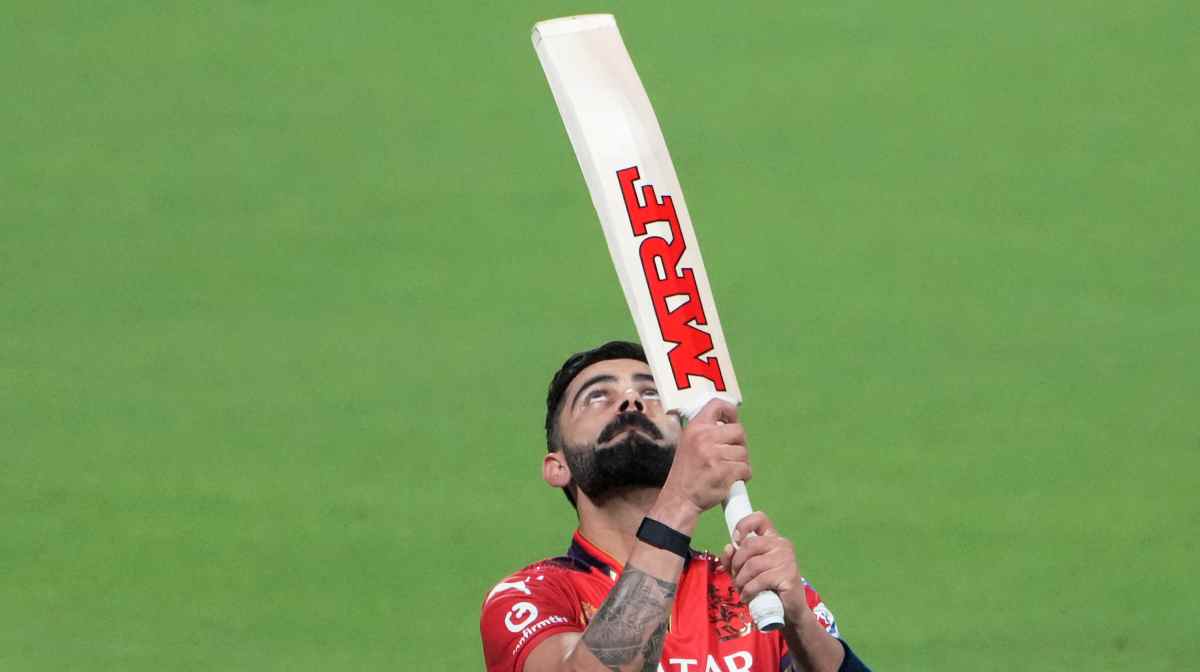 Royal Challengers Bengaluru's player Virat Kohli during a training session ahead of the Indian Premier League (IPL) 2025 cricket tournament, at Eden Gardens in Kolkata, West Bengal, Thursday, March 20, 2025. (PTI Photo/Swapan Mahapatra)
