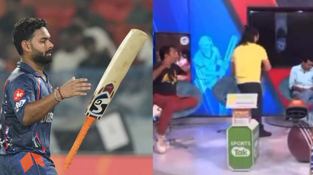 Pant(AP Photo/Mahesh Kumar A.), Right  (screengrab from x.com/GemsOfCricket)