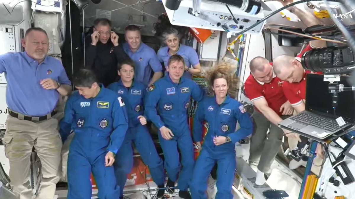 screengrab made from a NASA livestream(Photo by NASA / AFP)